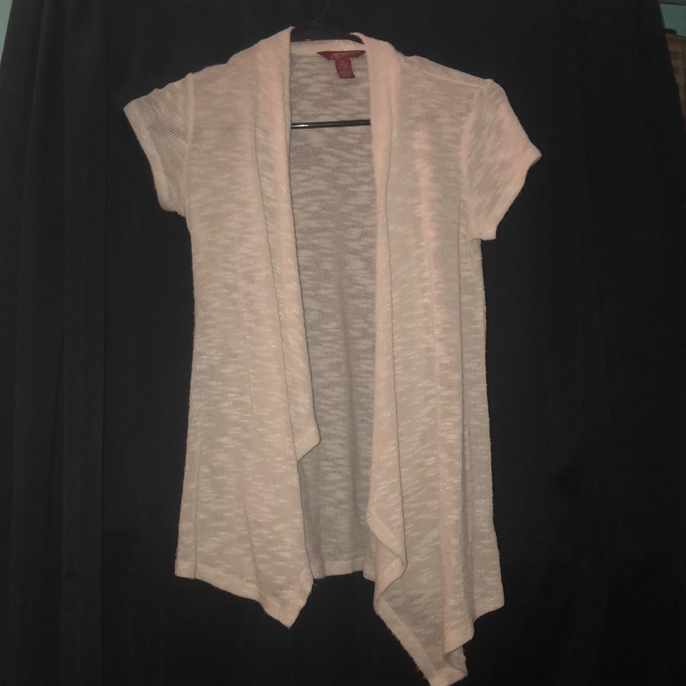 white cardigan